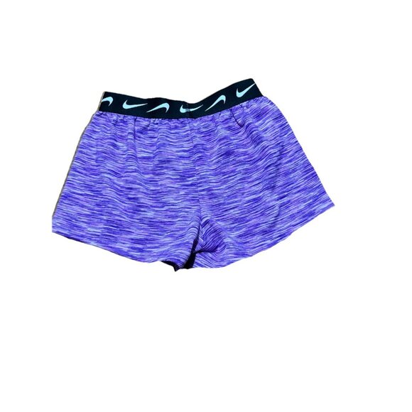 Nike Purple Tie Dye Athletic Shorts W/ Moisture-Wicking Fabric Girls Size 6X - Picture 3 of 5